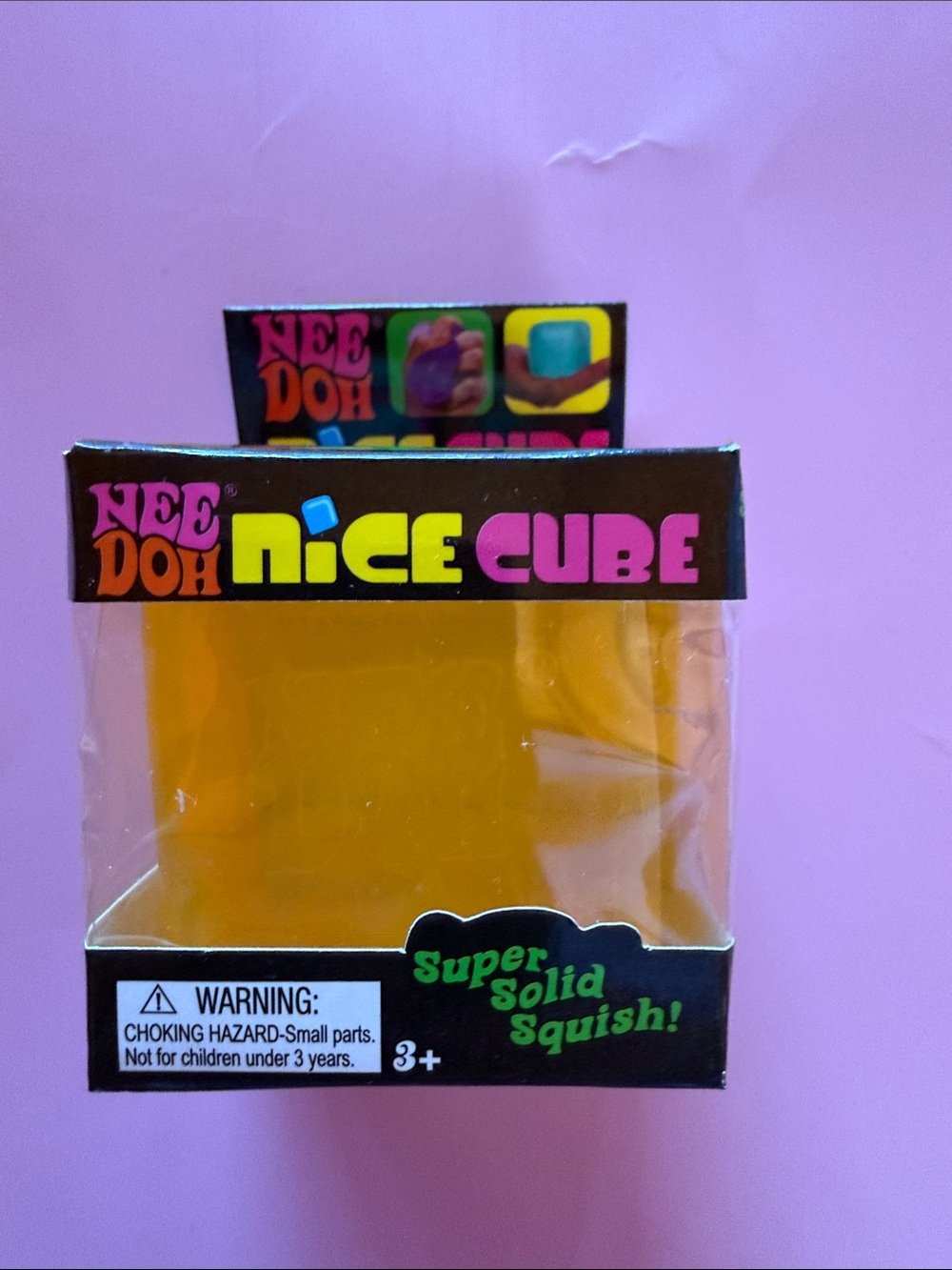 NeeDoh Nice Cube Squishy Stress Toy - Yellow